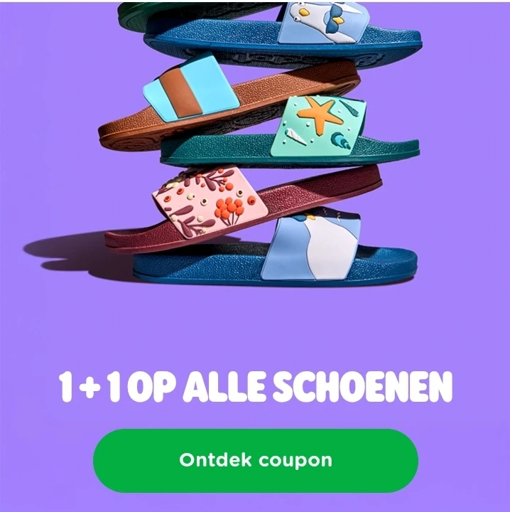 1 + 1 op alle schoenen bij Dedoles
