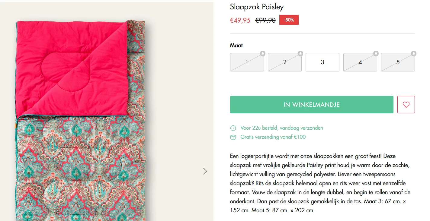 Slaapzak Oilily met 50% korting