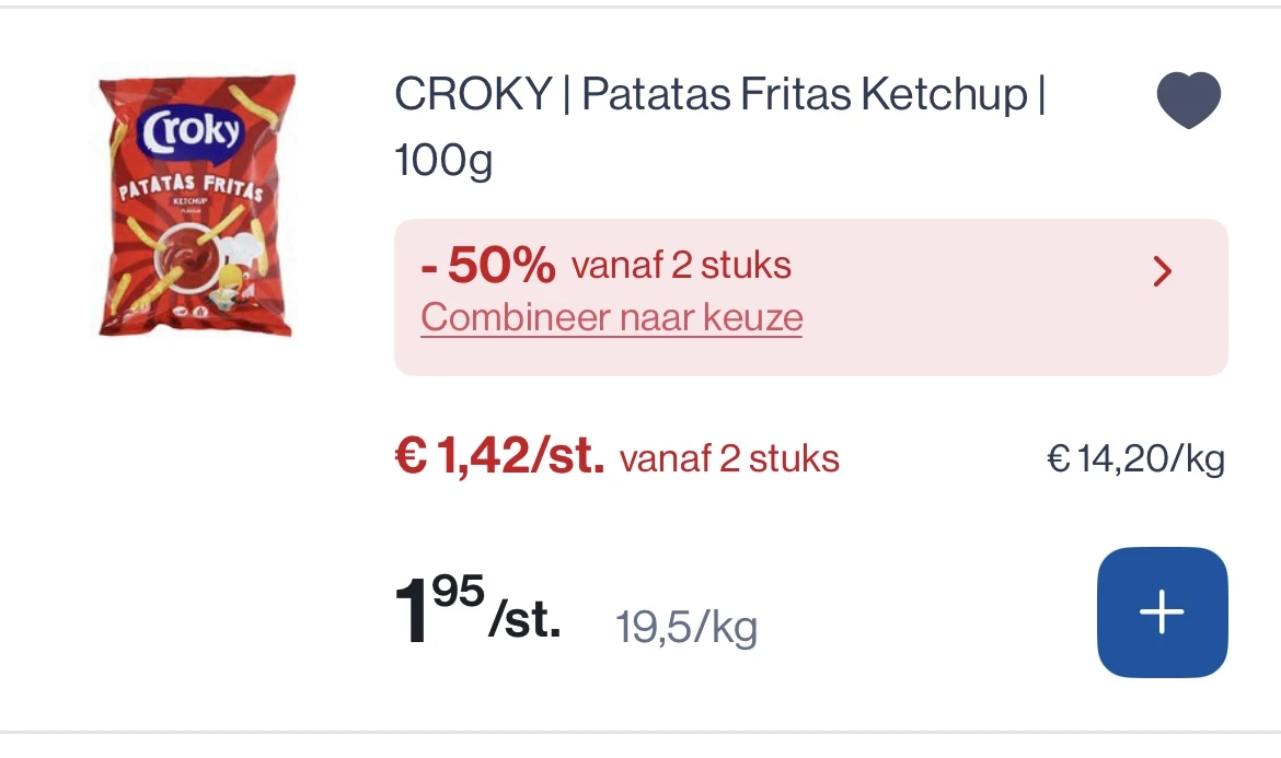 Verschillende Croky chips. -50% extra