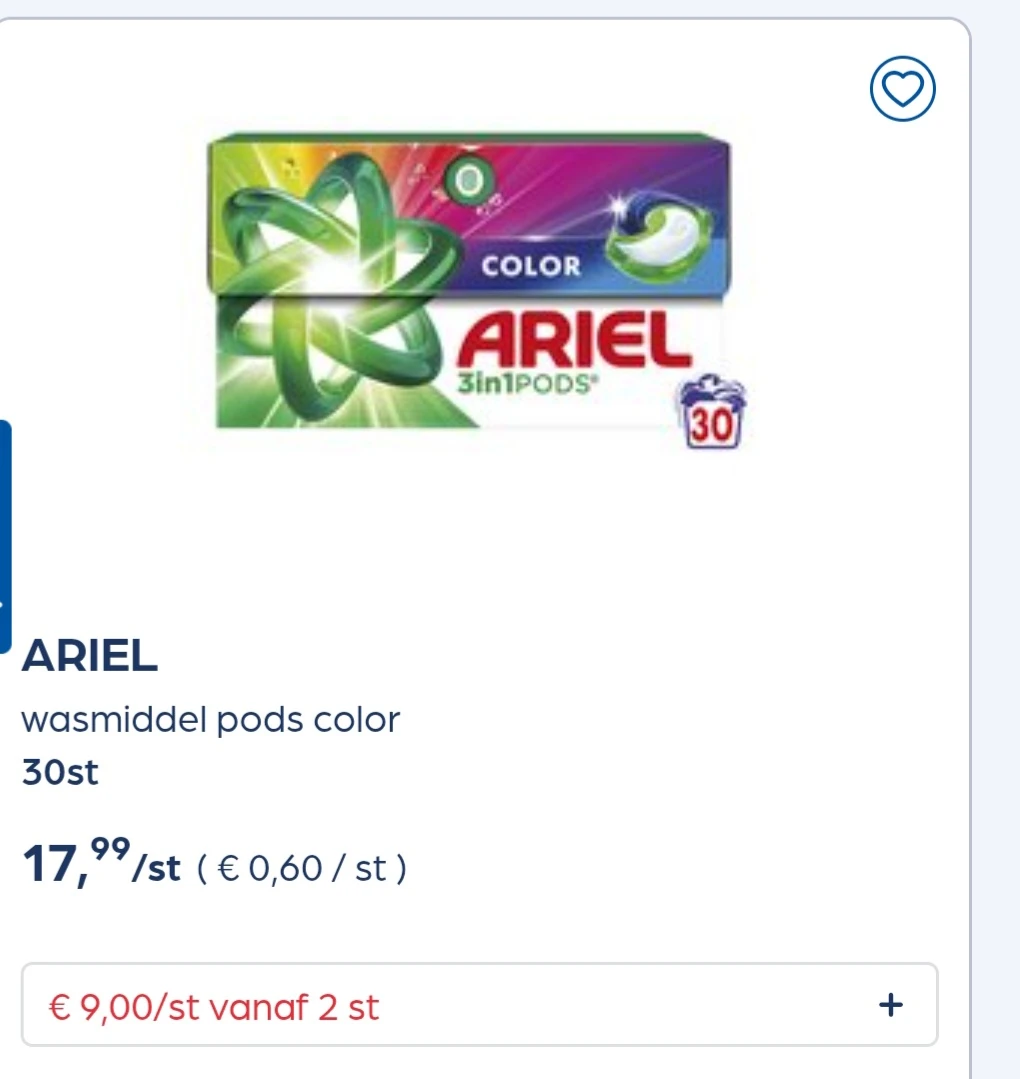 Ariel wasmiddel pods -50%
