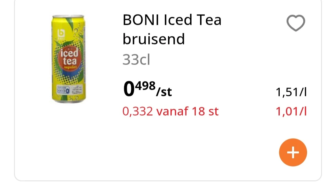 Boni iced tea in promo