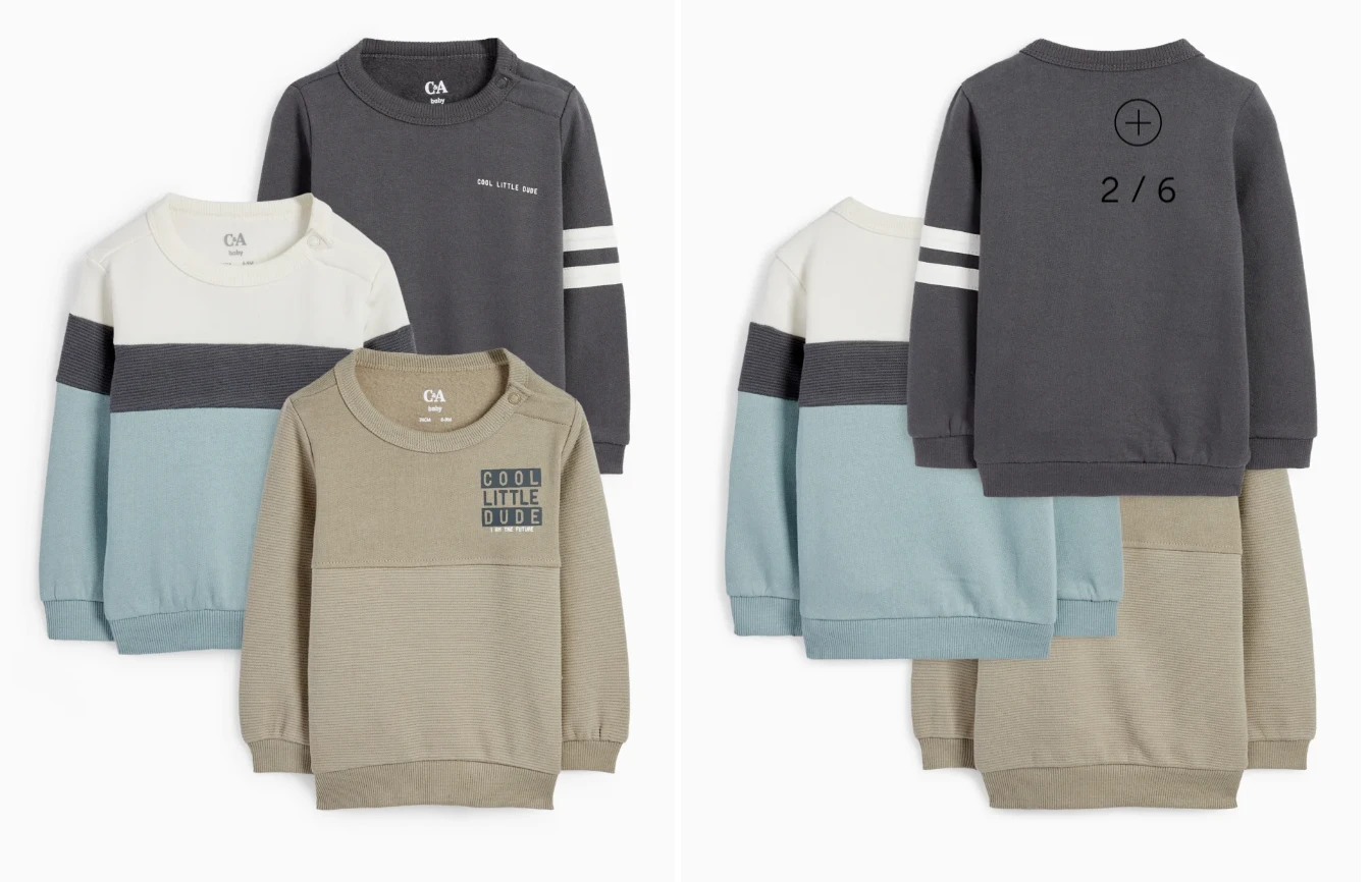 3 truitjes voor babyjongens voor 8,99 euro