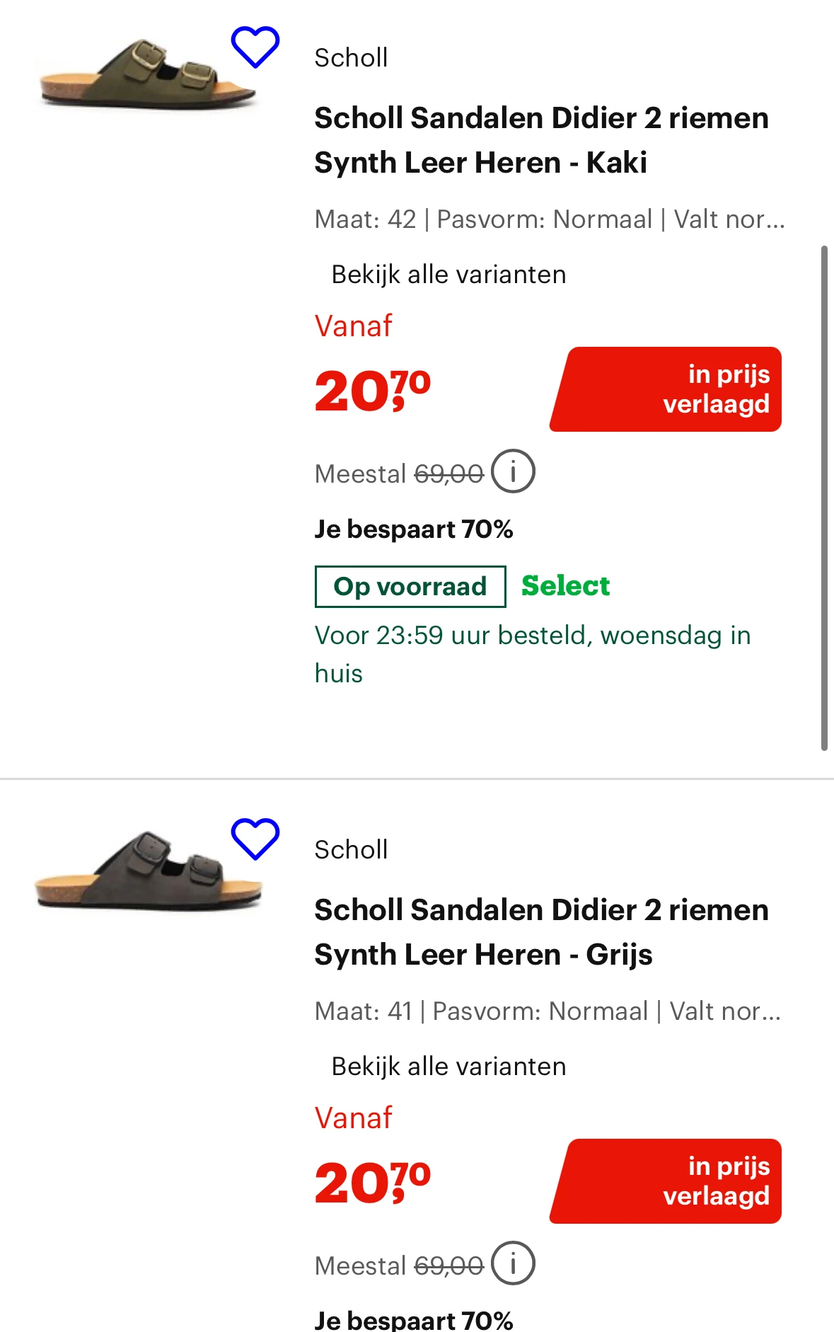 Scholl heren slippers -70%