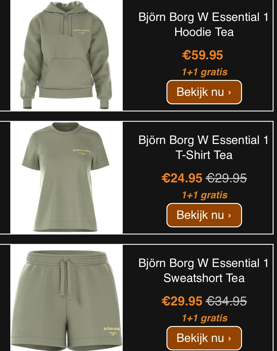 Björn Borg Kleding 1+1