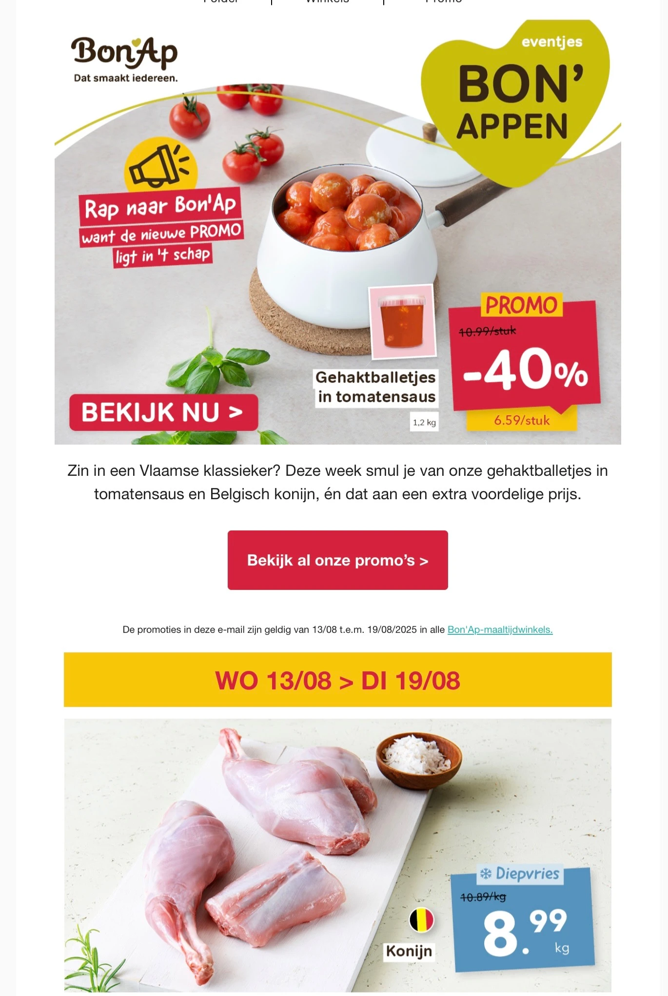 Gahaktballetjes, konijn