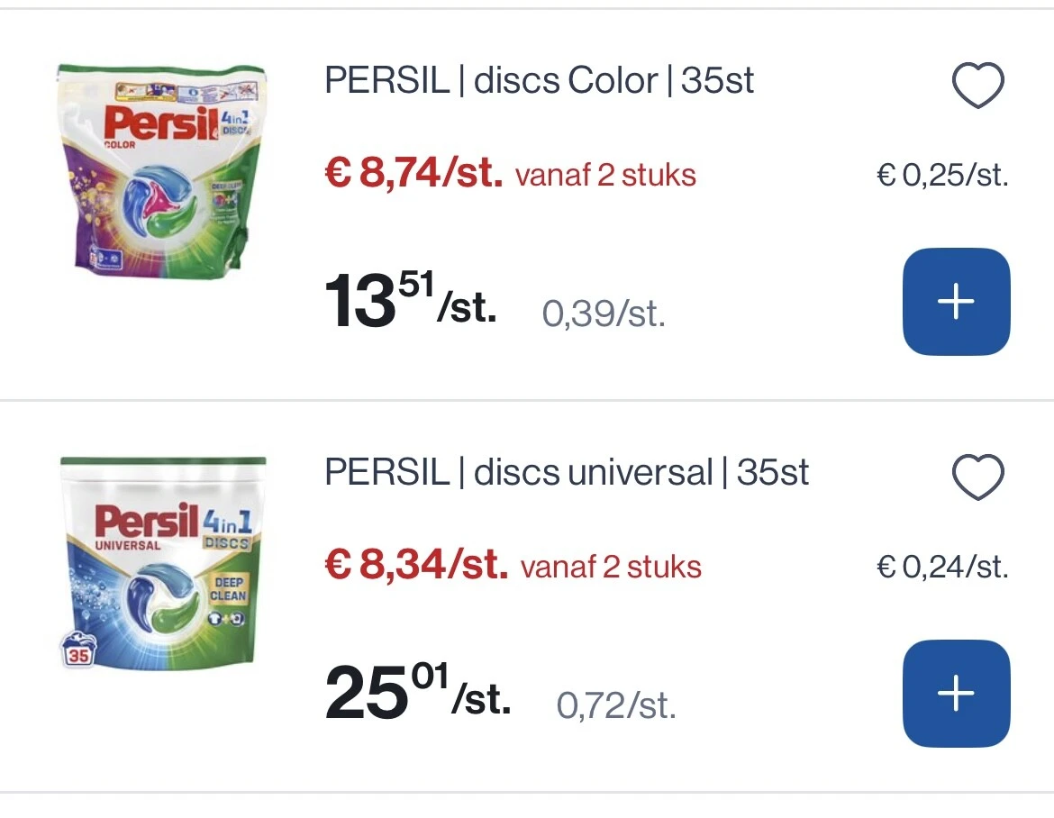 Persil disc color en universal voor mooie prijs