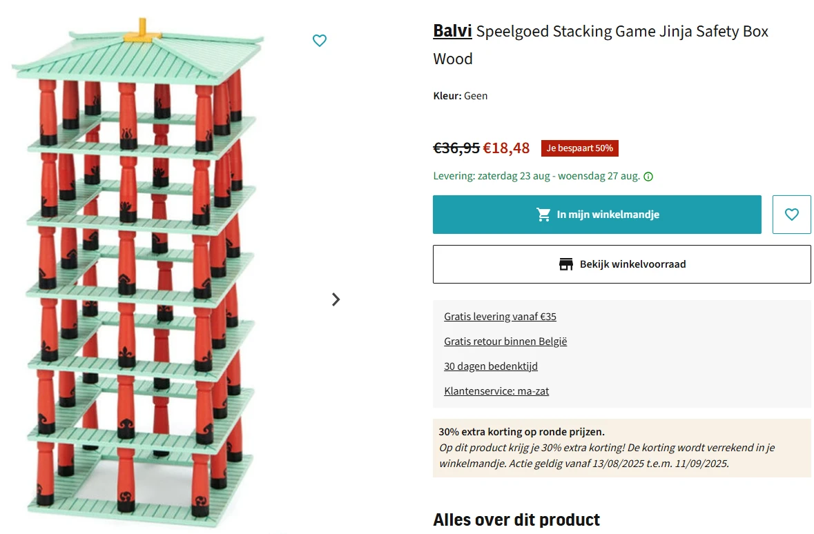 Stapelspel met 65% korting bij Juttu