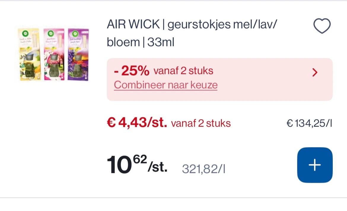 Airwick geurverspreiders met dubbele korting bij Collect en go