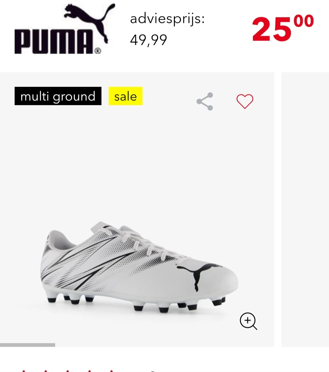Puma voerbalschoenen enkel maat 42 -50% op scapino.nl