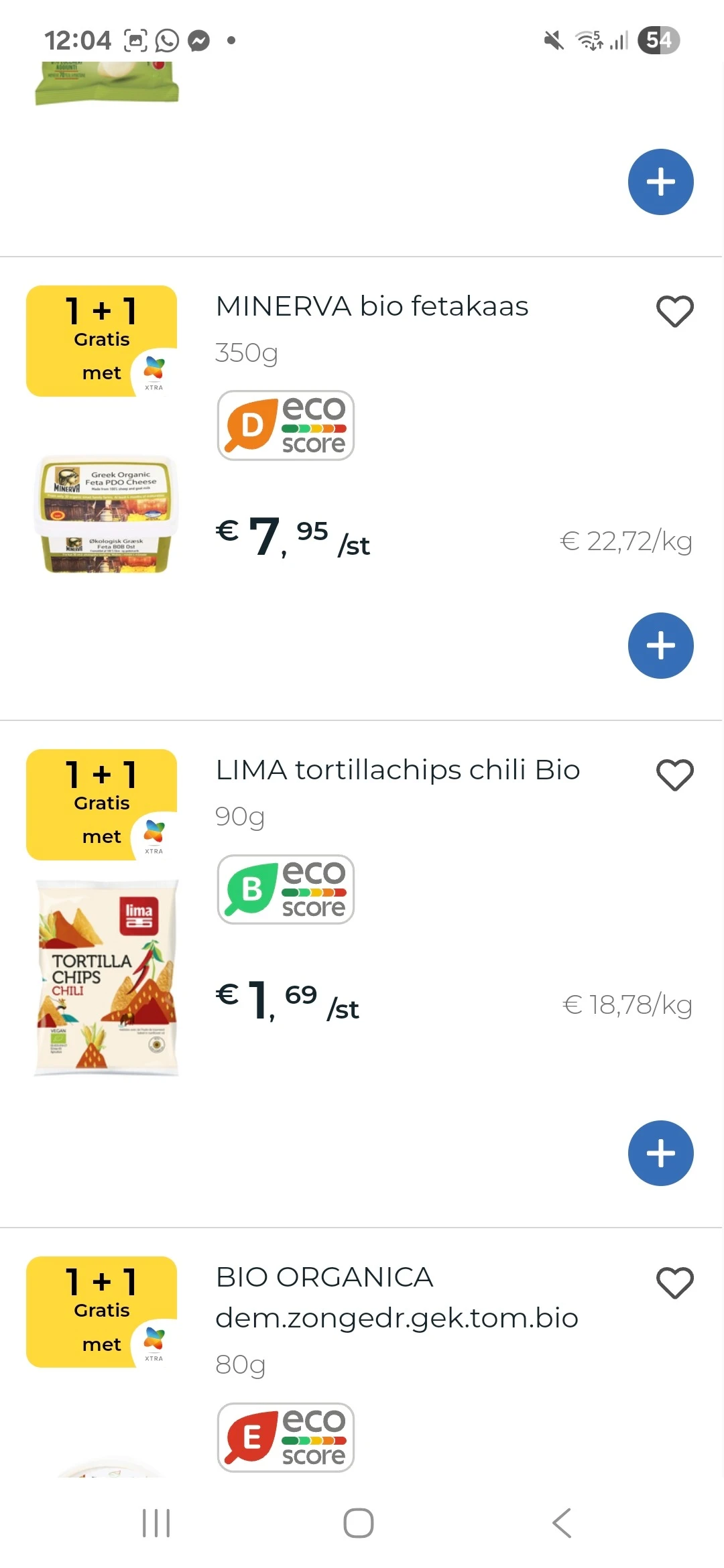 Bioplanet vele producten aan 1+1