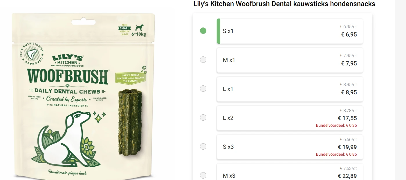 Lily's Kitchen Woofbrush - Hondensnacks - 5 x 154 g