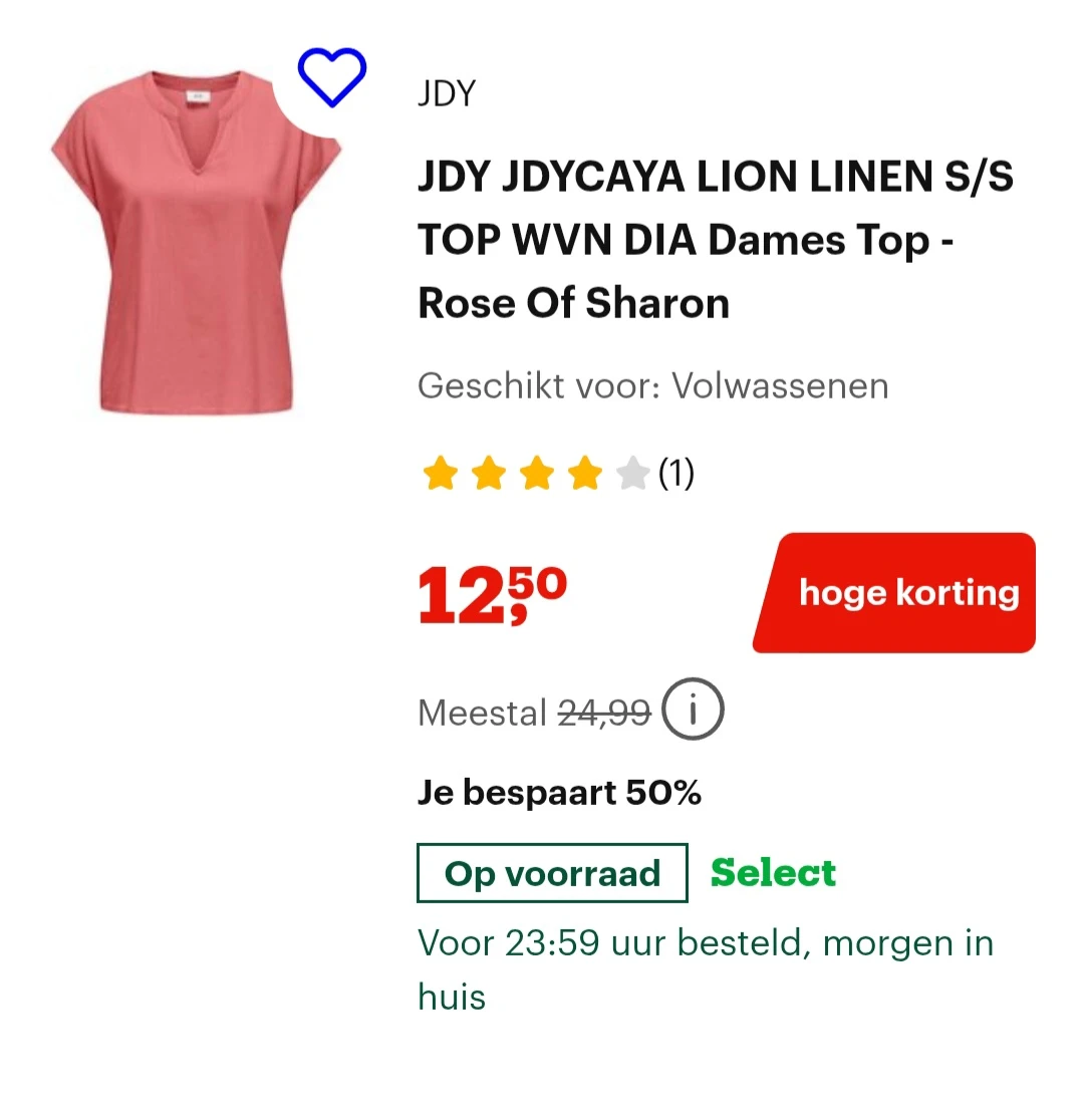 Rose of sharon top -50% op bol.com in maat S, M en L