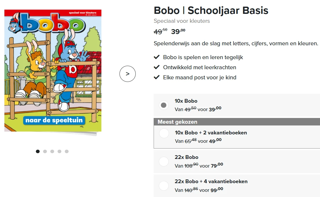 Tot -30% op Bobo magazines + vakantieboeken