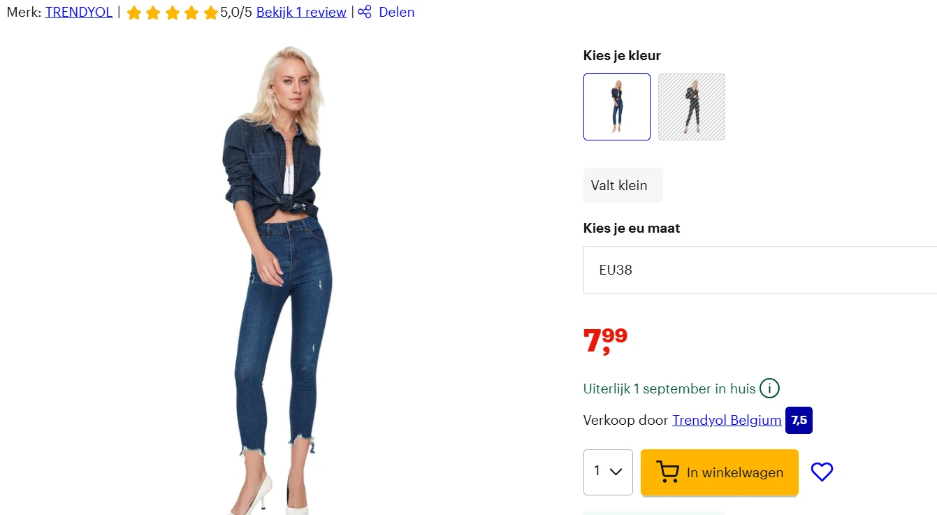 Trendyol Marineblauwe Skinny Jeans