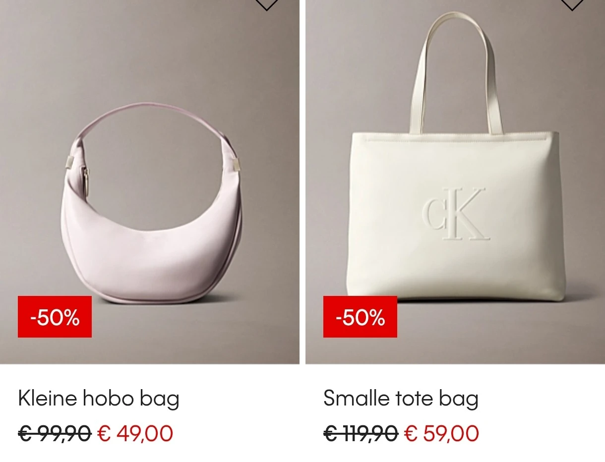Tot 55% + 20% extra korting bij Calvin Klein