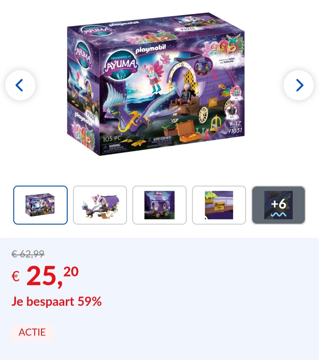 Playmobil Feeënkoets met feniks -59% bij Dreamland