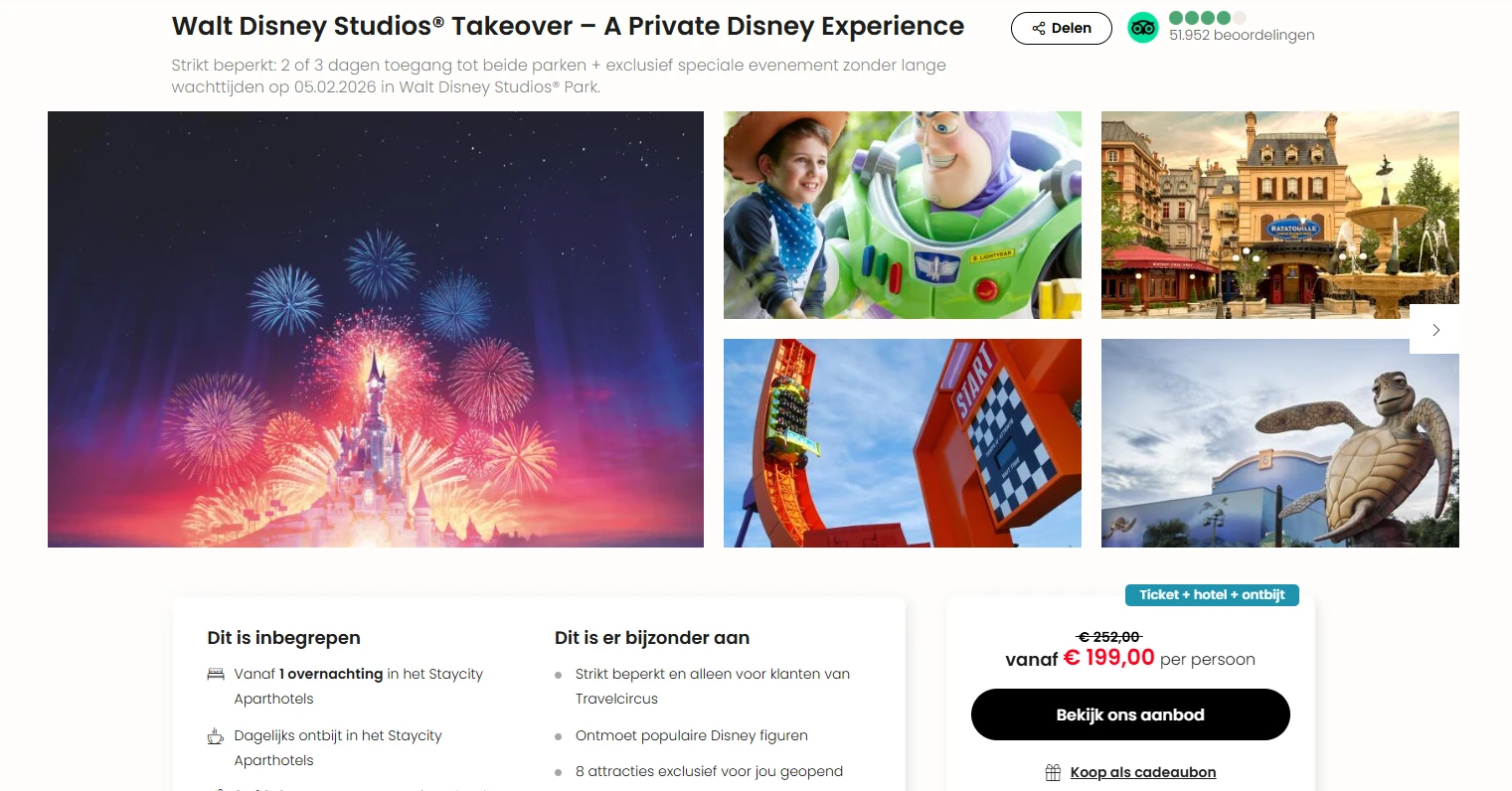 Exclusieve Disney Experience vanaf € 199 per persoon 🎢
