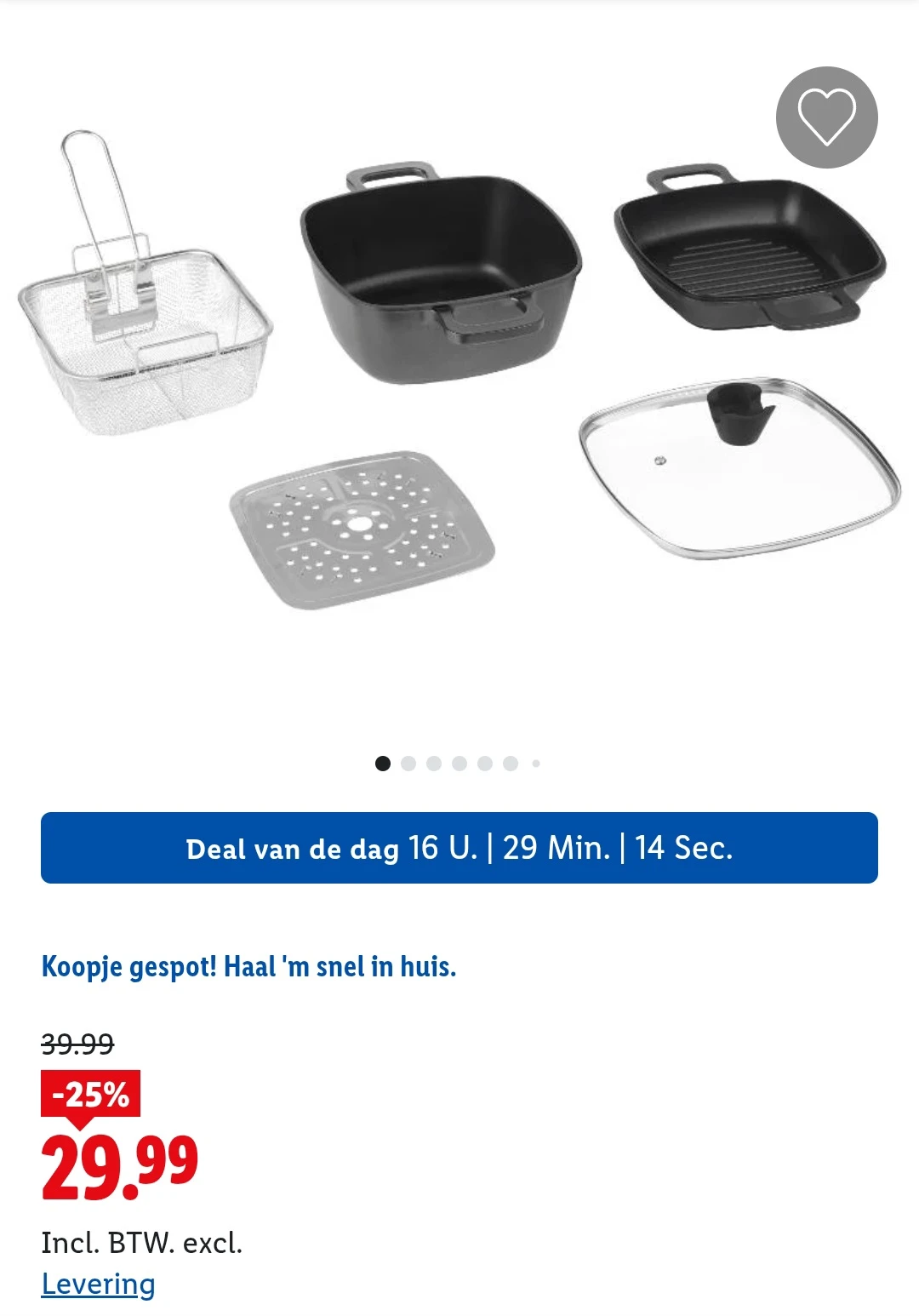 Silvercrest pannenset -25% op lidl.be