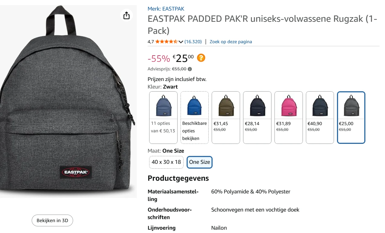 EASTPAK Rugzak
