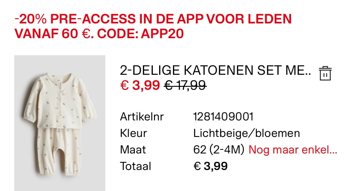 Baby Setje -78%