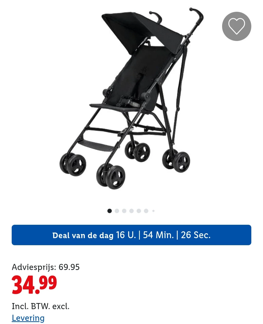 Buggy -50% in de Lidl webshop