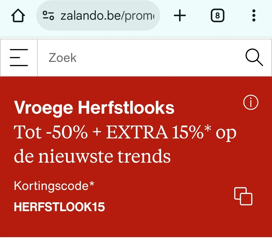 Vroege Herfstlooks bij Zalando tot 15% extra korting