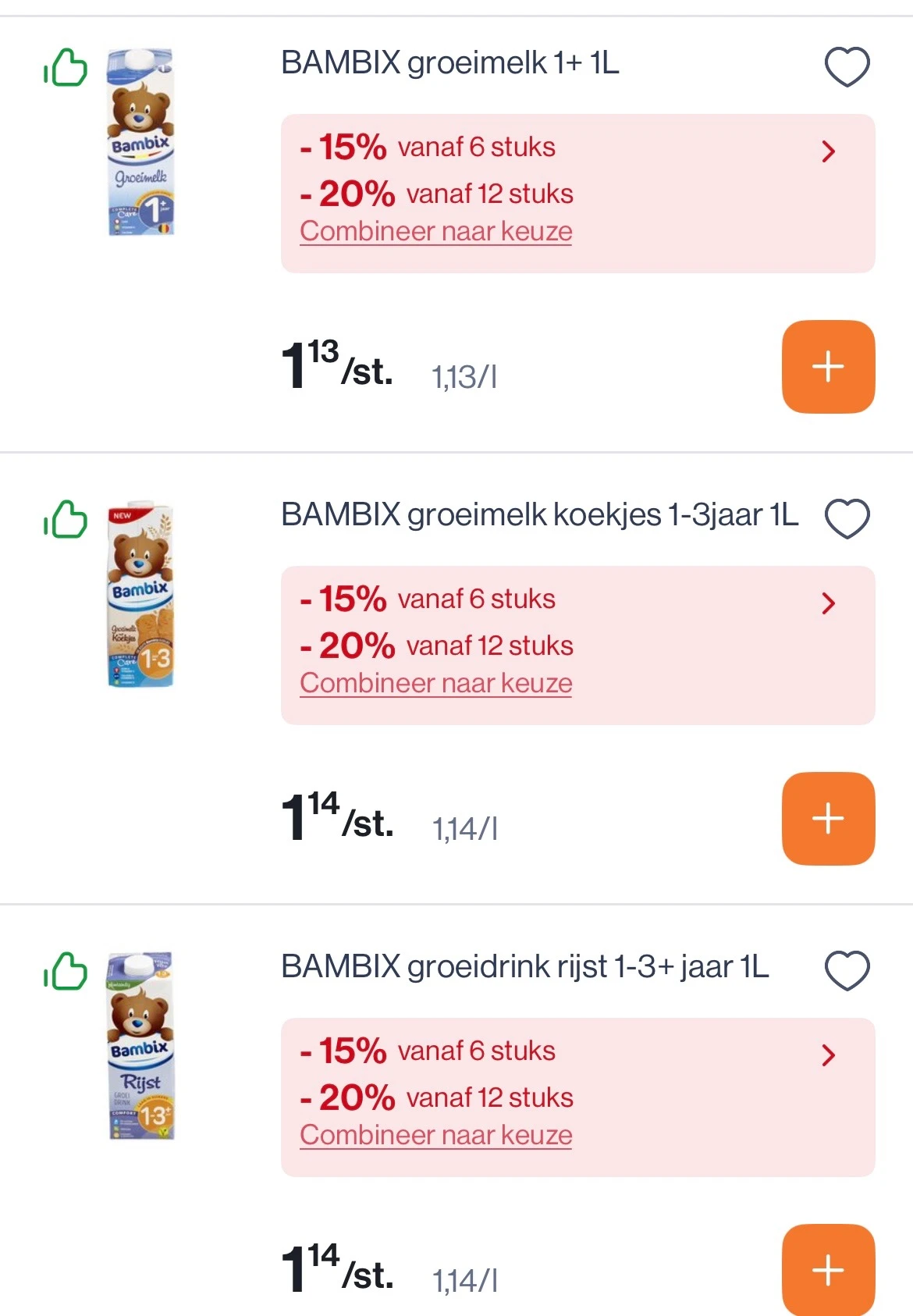 Bambix groeimelk veel goedkoper tot 20% korting bovenop