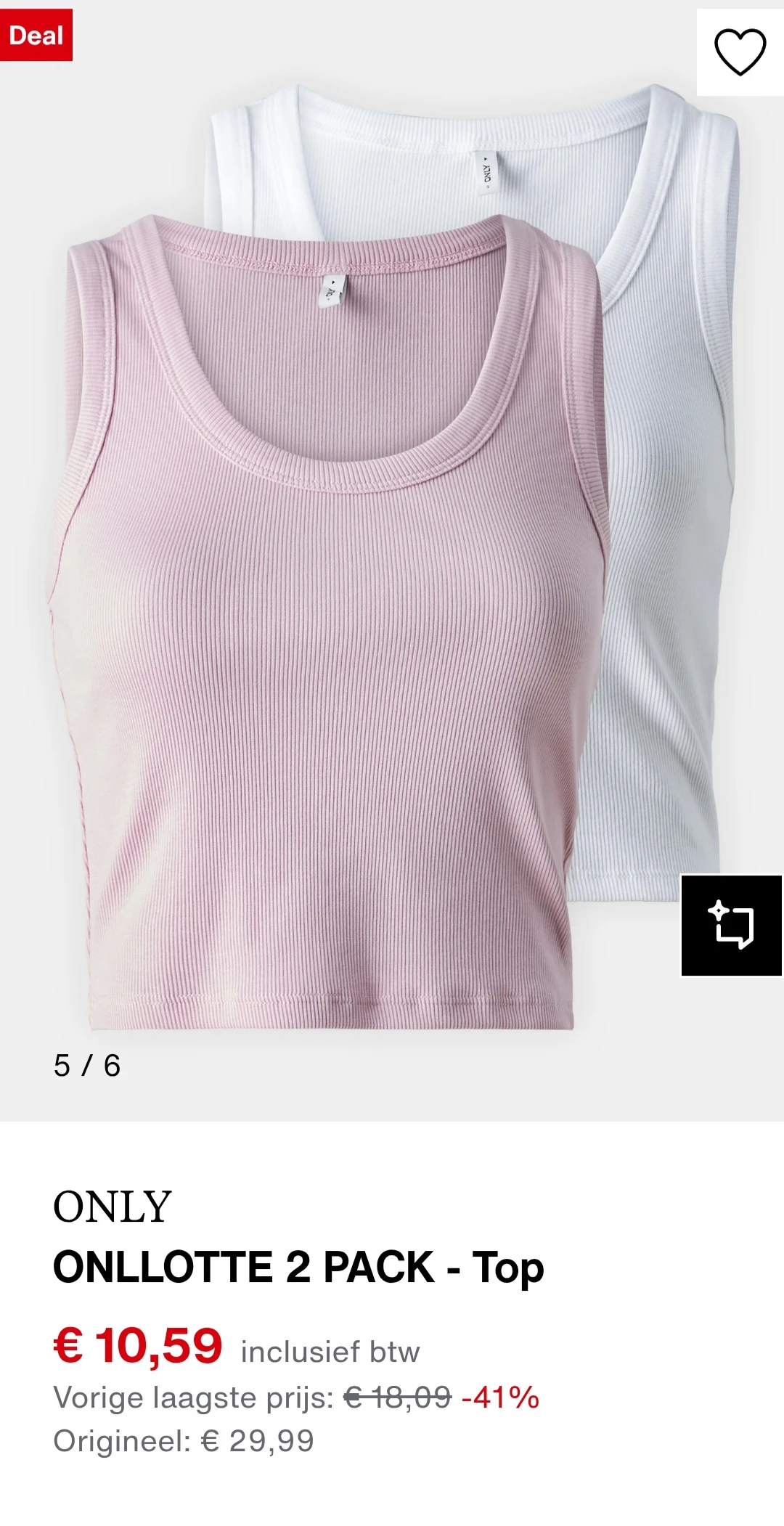 Only 2 pack top -65% op zalando.be