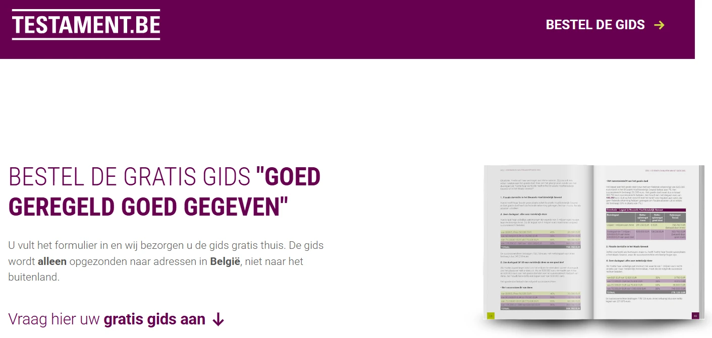 Gratis gids over testament 'Goed Geregeld Goed Gegeven'