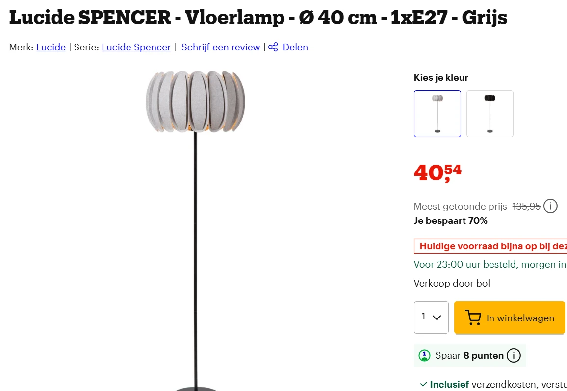 vloerlamp bij Bol