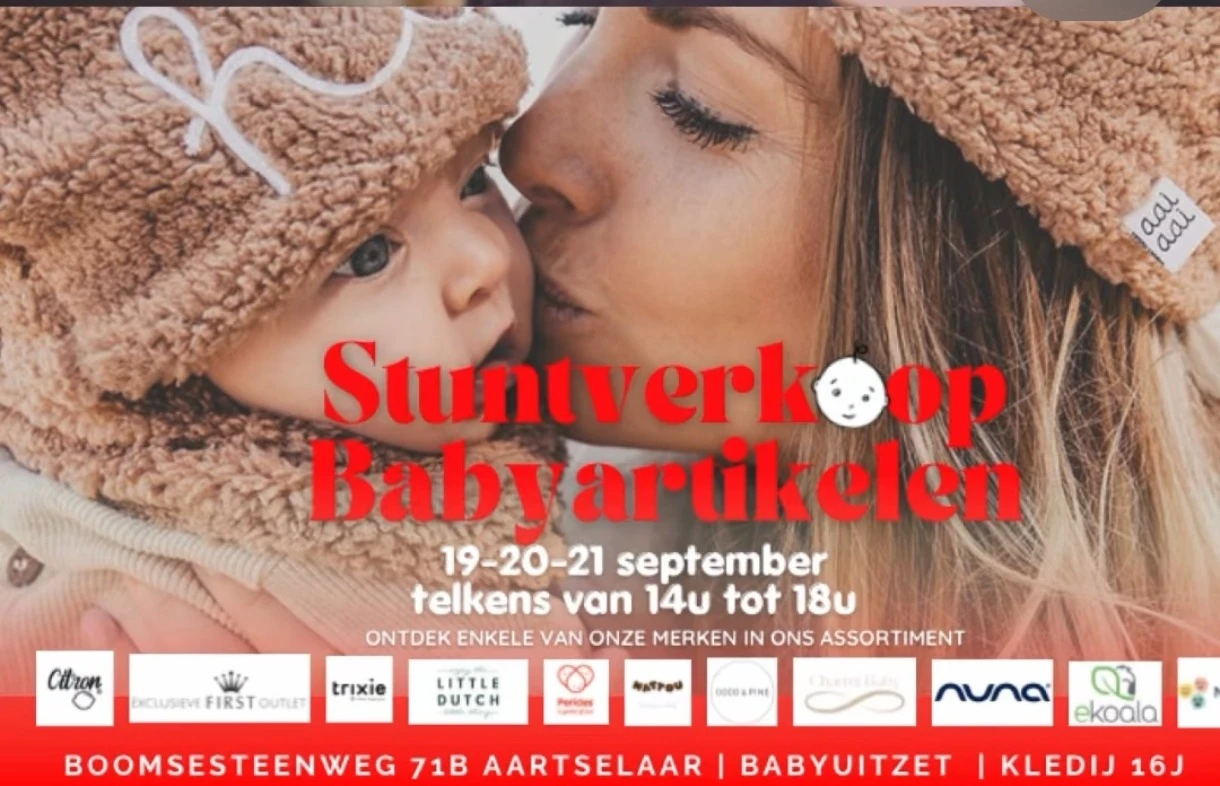 Stuntverkoop babyartikelen