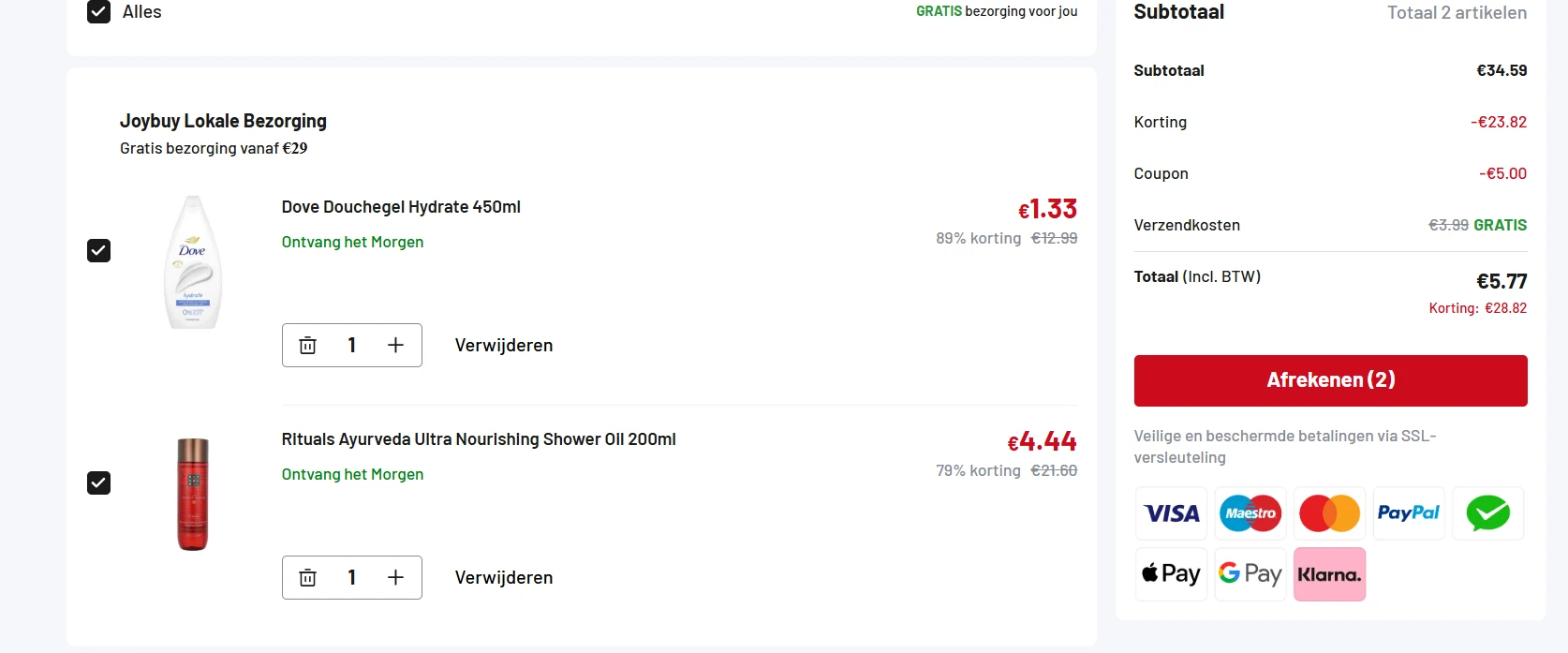 dove en rituals stoefkoopje bij joybuy