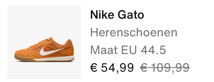 Nike sneakers maat 44,5 -50%