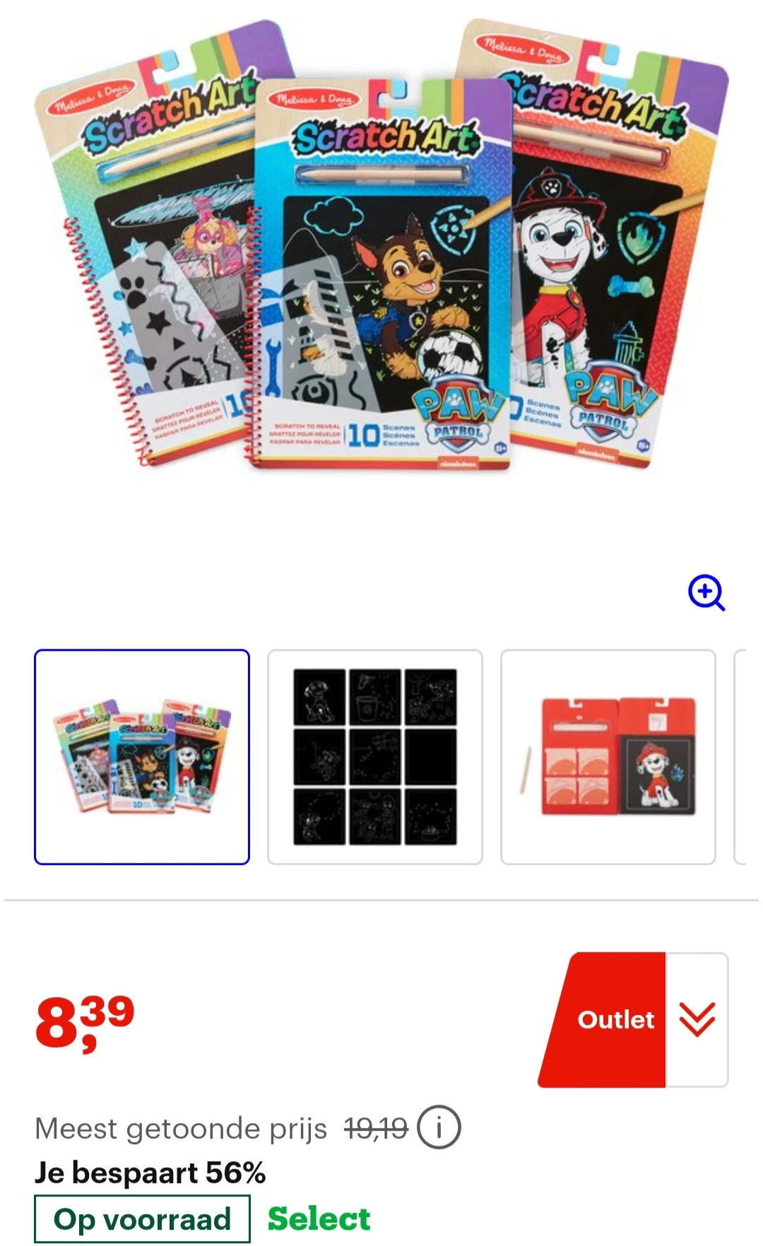 Paw Patrol scratch aer 3-pack -56%