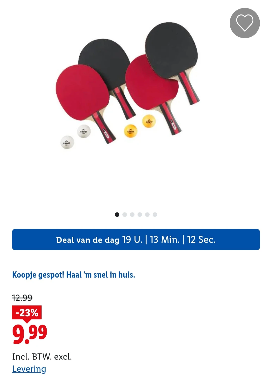 Tafeltennisset CRIVIT -23%