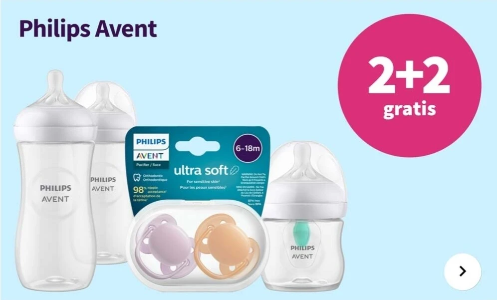 Philips Avent 2+2 gratis bij Plein