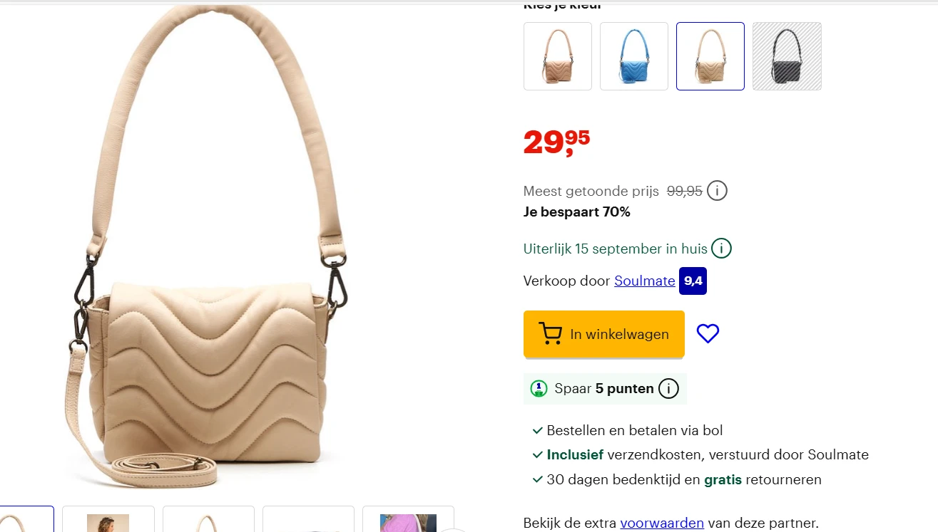 Chabo Bags - Sorrento - Schoudertas - Leer met 70 provent korting bij bol