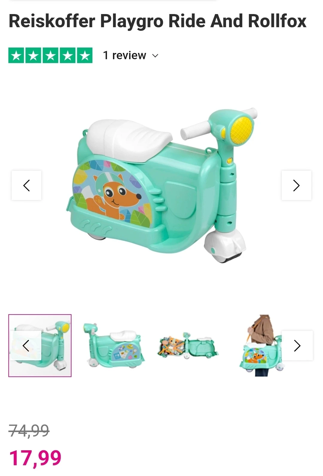 Reiskoffer Playgro Ride And Roll fox