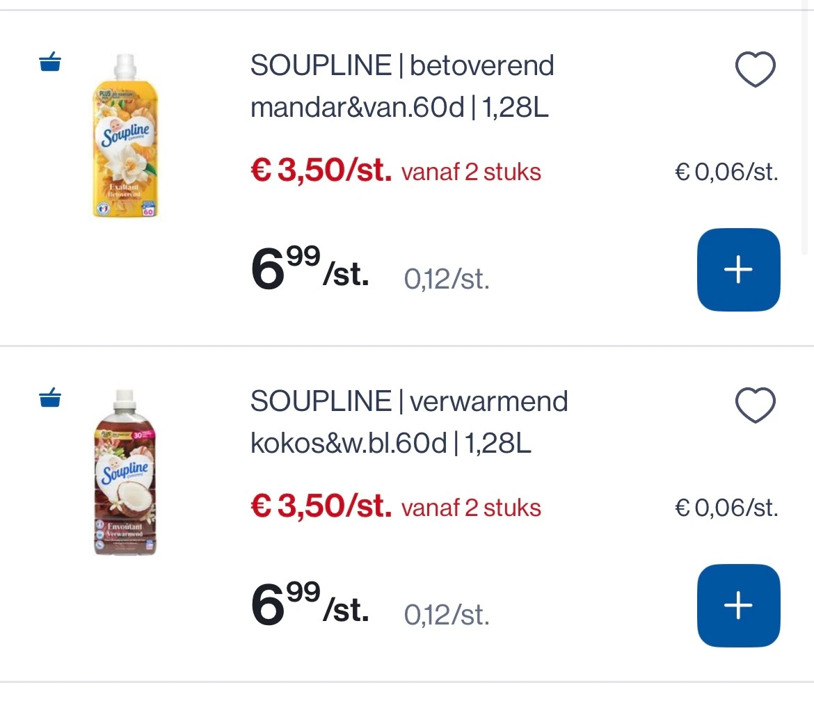 Soupline wasverzachters -50%