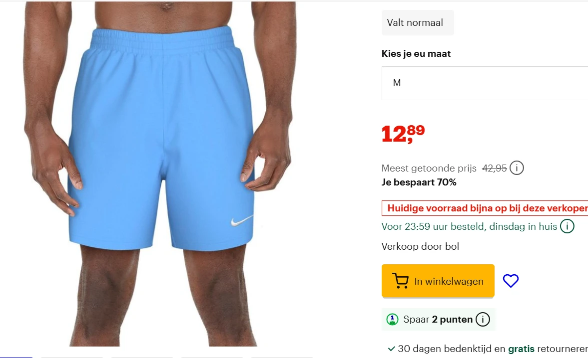 nike zwemshorten maat M bij bol tot 70 procent korting