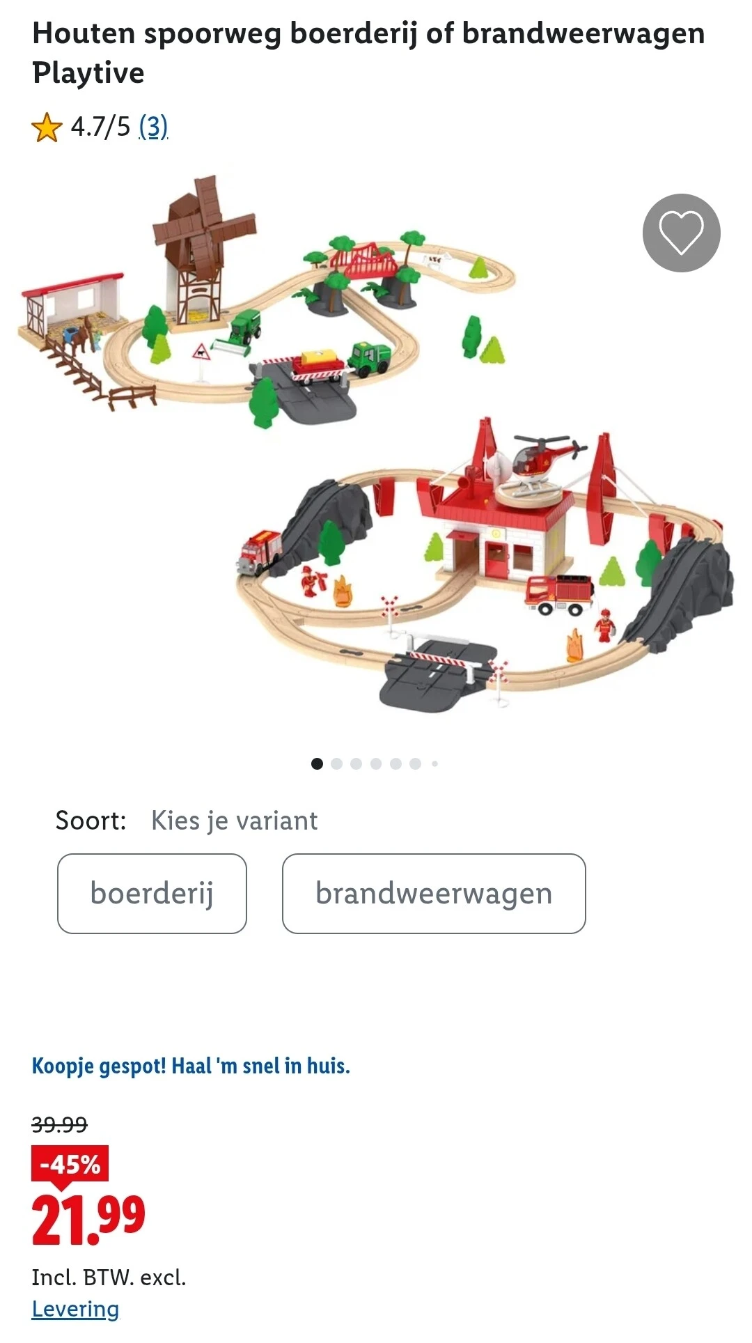 Playtive houten voertuigen en spoorwegen tot -50%