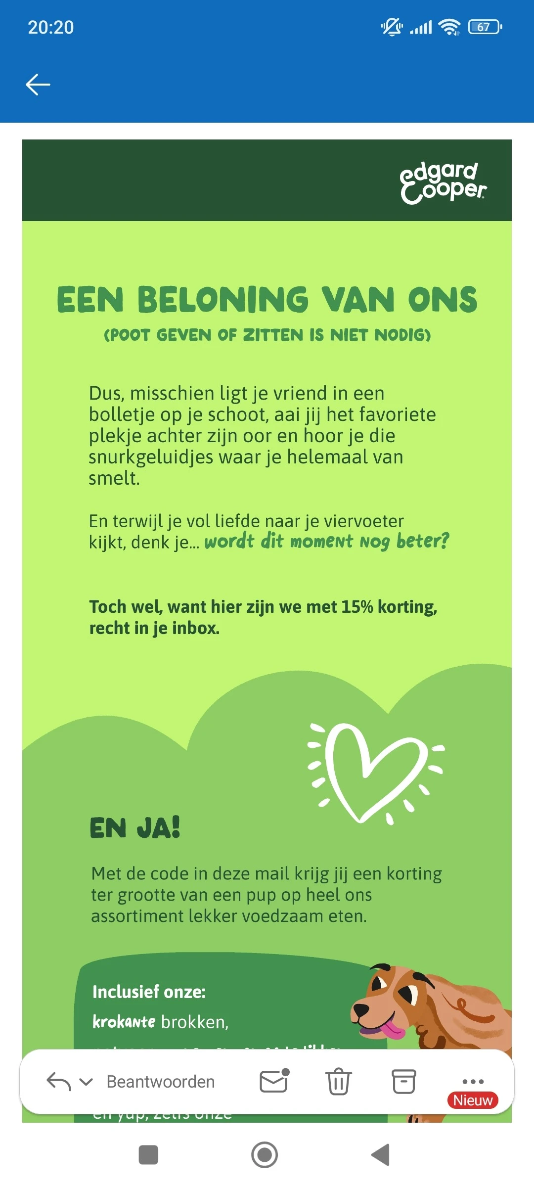 Edgard Cooper: 15% korting