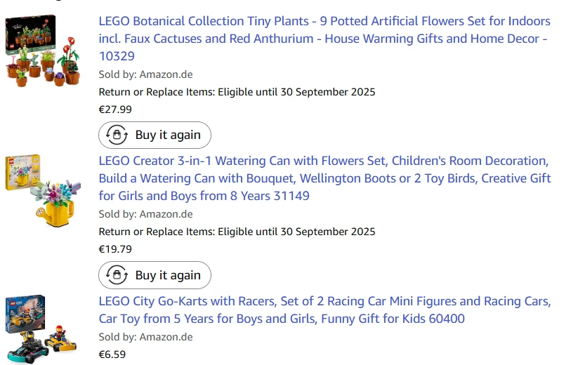 Superkoopjes LEGO, Boek 'Grip op je huishouden' en Kneipp bij Amazon Duitsland