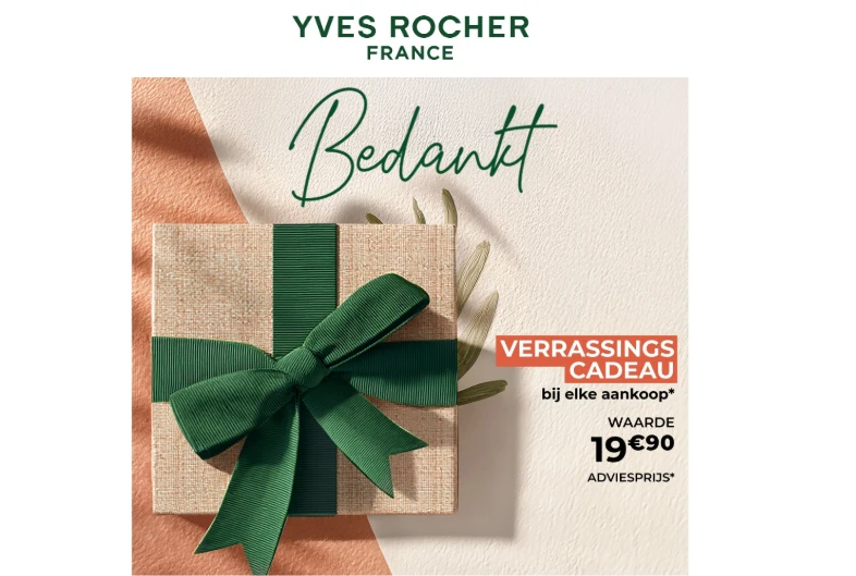 Gratis verrassing t.w.v. €19.90 🎁 Yves Rocher