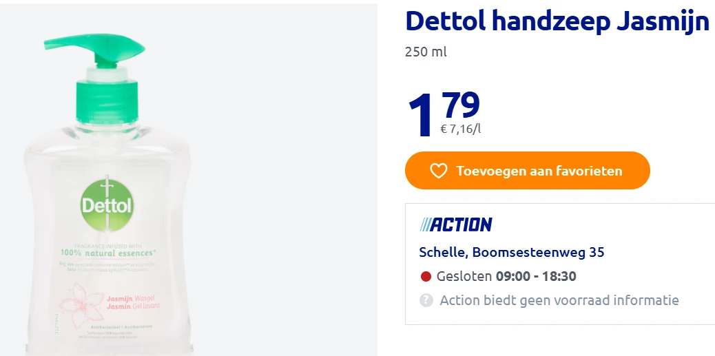 Dettol handzeep Jasmijn goedkoop bij Action 🌸