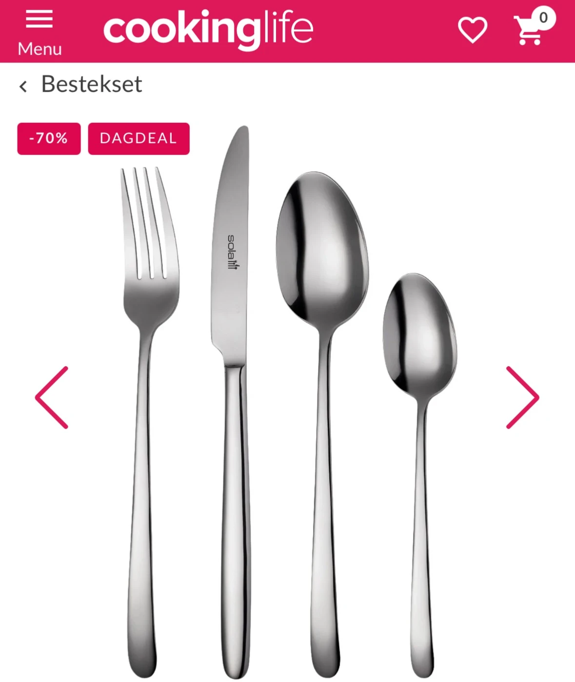Dagdeal cookinglife bestekset