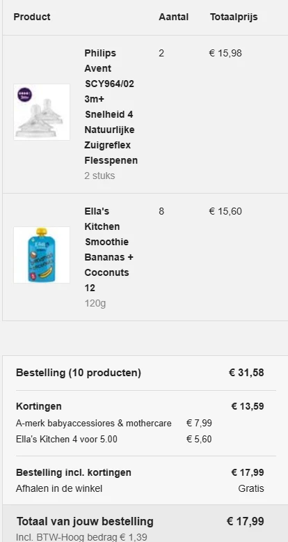 Kruidvat baby dagdeals: Ella's Kitchen & Philips Avent in promo