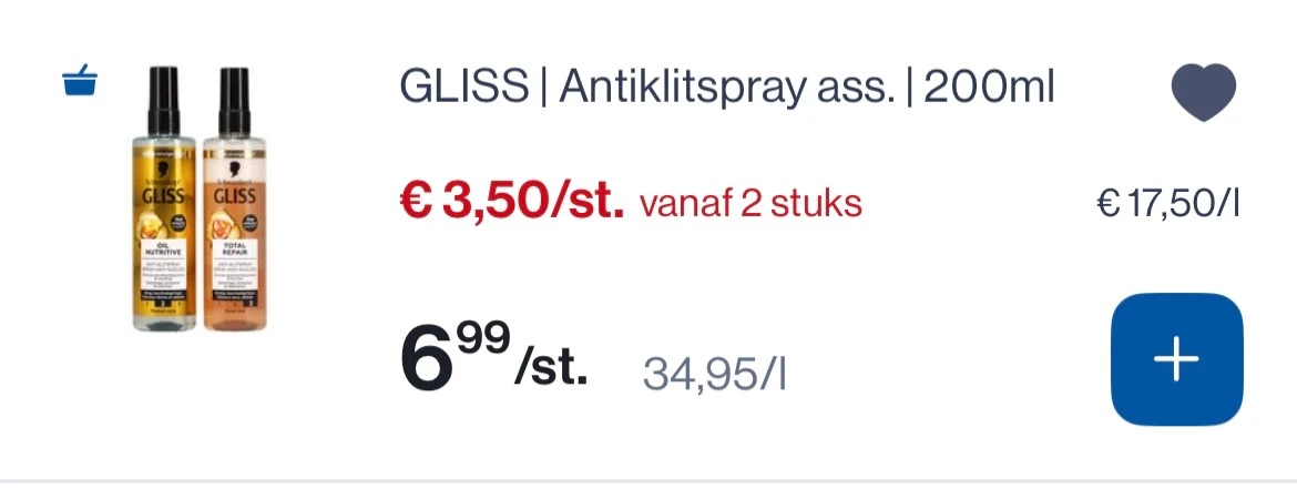 Gliss antiklitspray 200 ml -50%