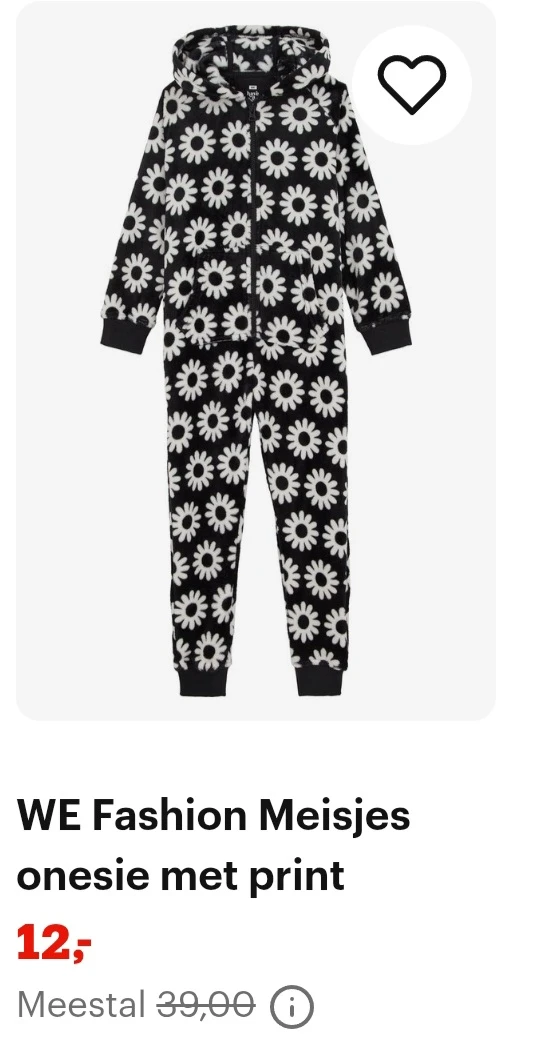 WE Fashion Meisjes onesie met print -69%