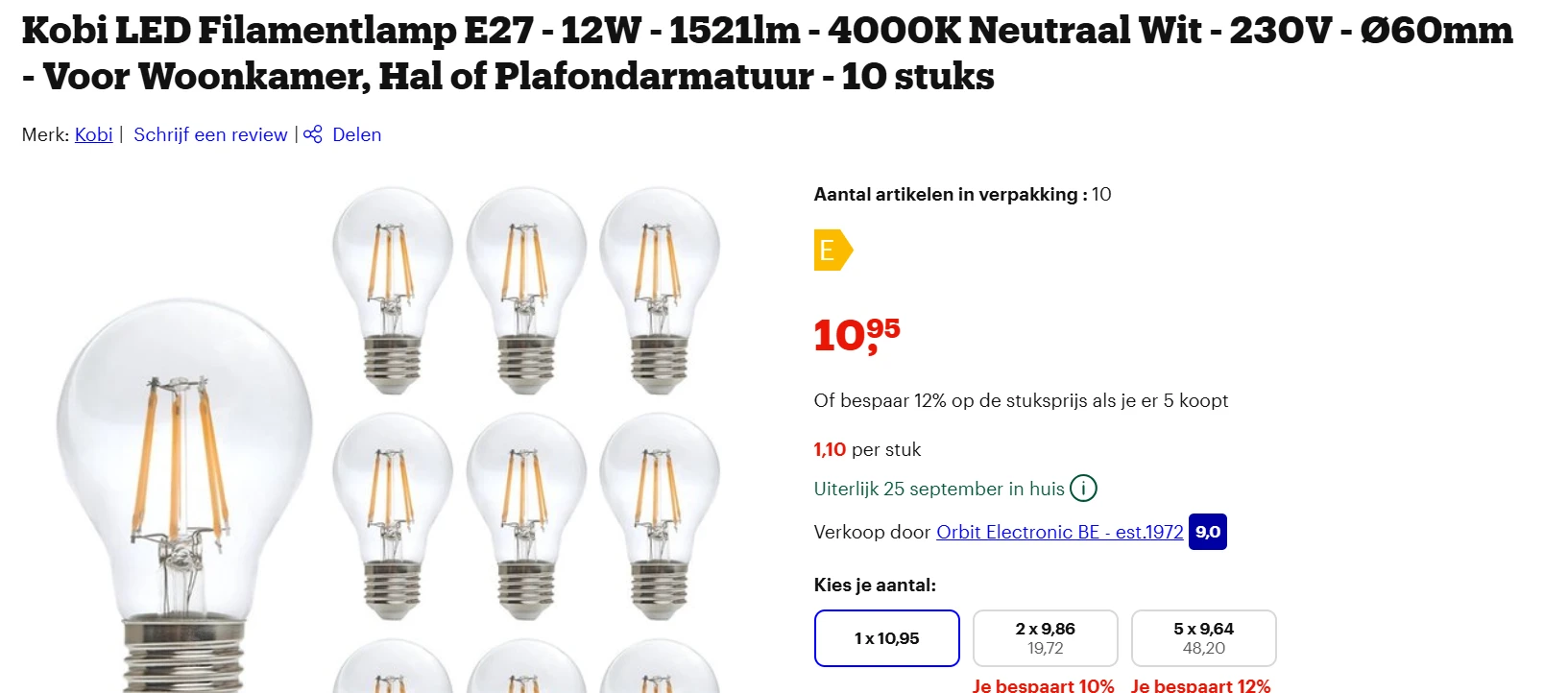 kobi ledlampen per 10 spot goedkoop bij bol